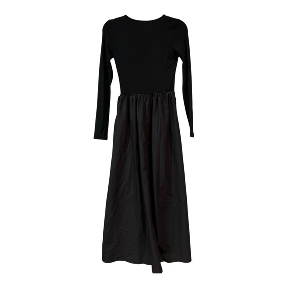 COMMENSE Leisure Pockets Long Sleeve Long Dress COLOR - Black, size Small NWt - Picture 5 of 11